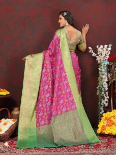 Sabella Pink 284 plain cotton sarees online india