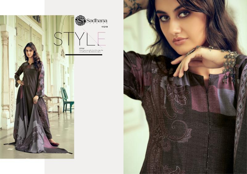 SADHANA FASHION Azara Pashmina Digital Printed Salwar Kameez Wholesale Catalog