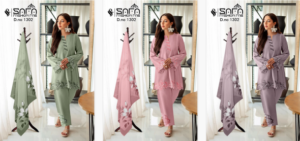 Safa Fashion Fab 1302 Ready Made Pakistani Suit Wholesale Catalog