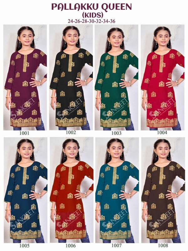 Sangeet Pallakku Queen Kids Wear Kurti Biba India