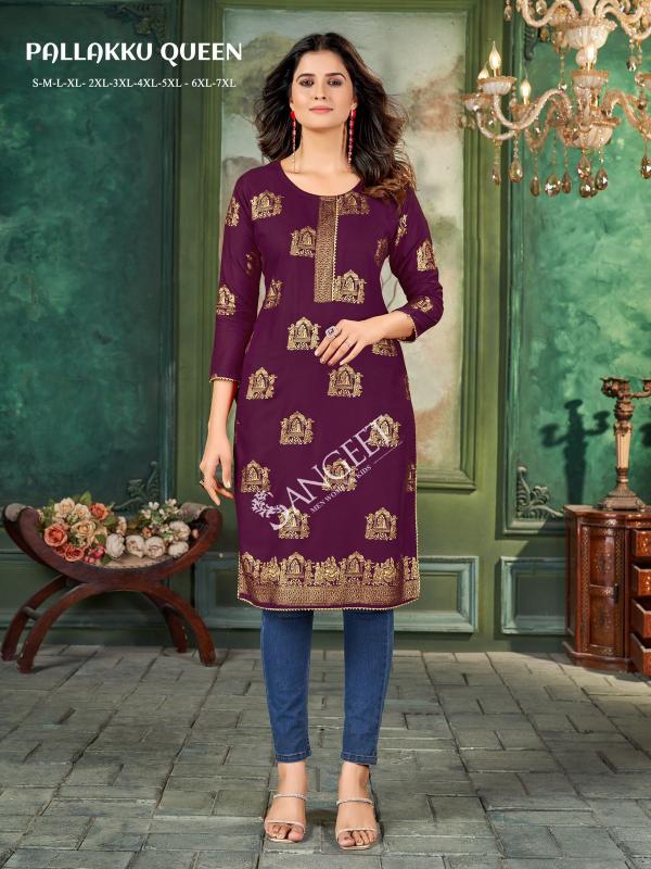 Sangeet Pallakku Queen Ladies Short Kurtis Online India