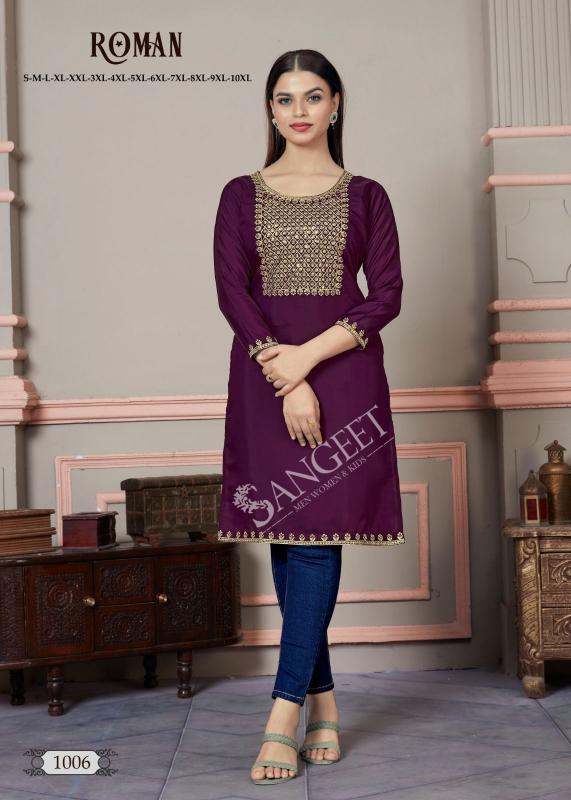 Sangeet Roman Short Kurti famous wholesale in india