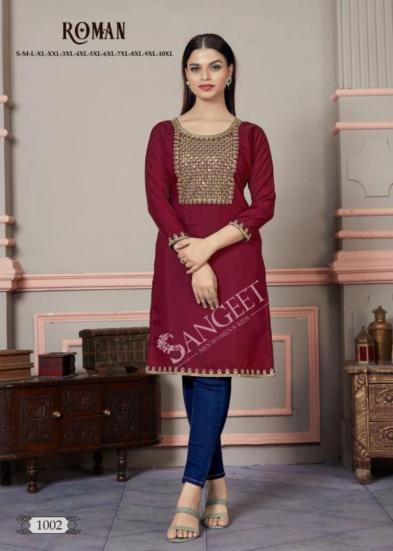 Sangeet Roman Short Kurti famous wholesale in india