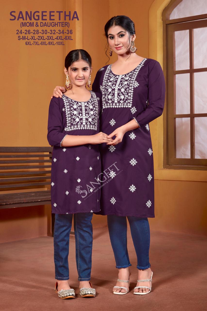 SANGEETHA MOM & DAUGHTER Kurtis Online india cheap