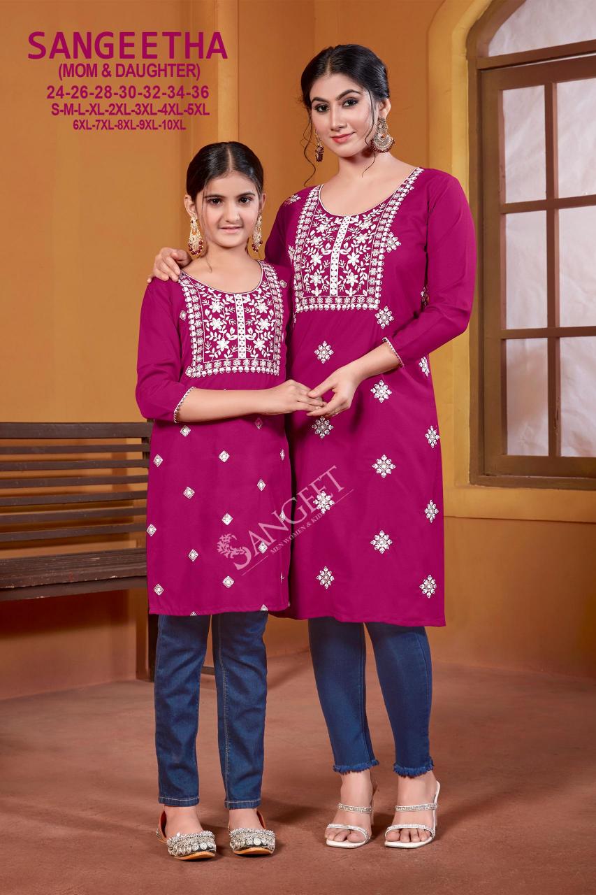 SANGEETHA MOM & DAUGHTER Kurtis Online india cheap