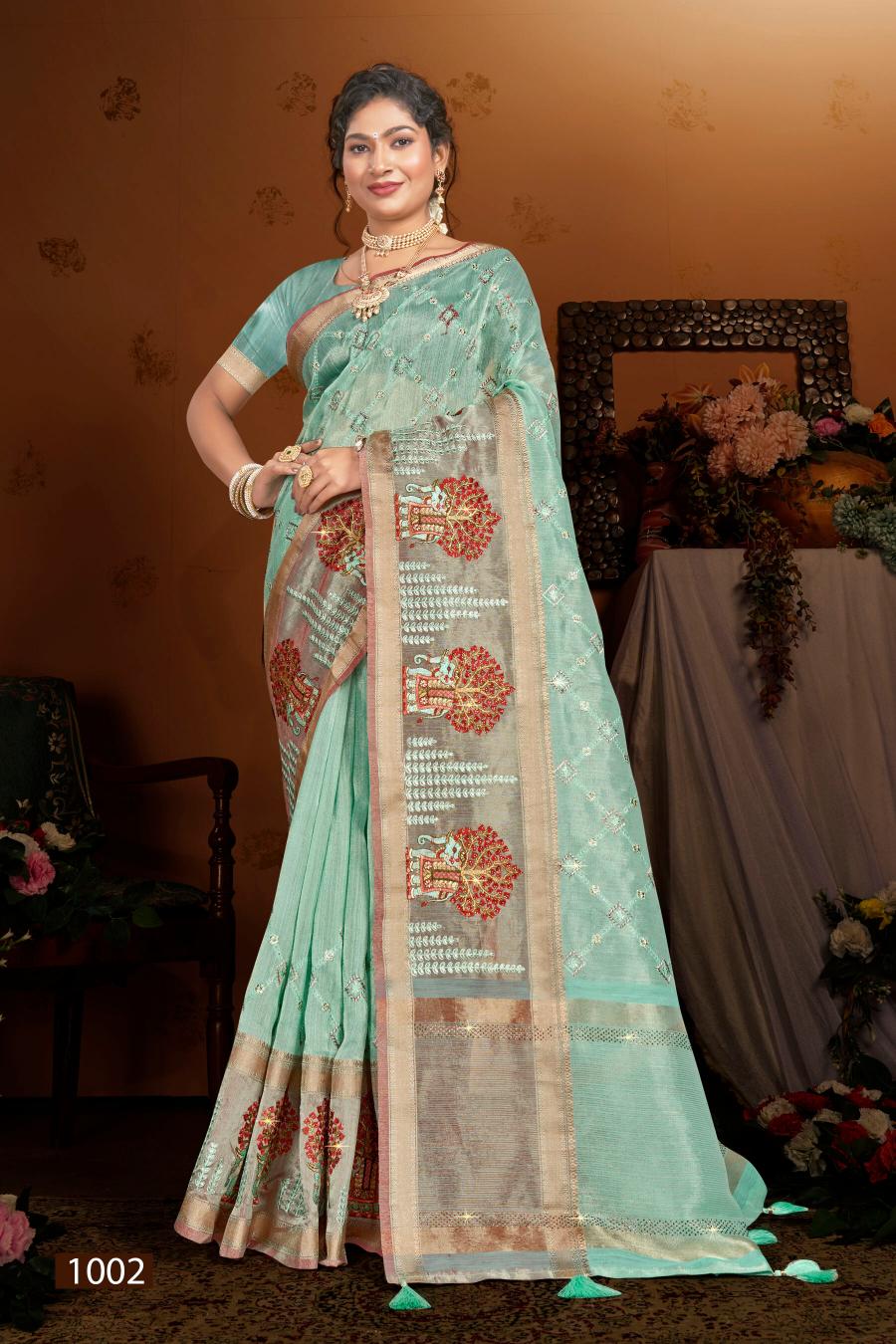 Saroj  Amaira silk vol.2 organza silk saree in surat with price wholesale