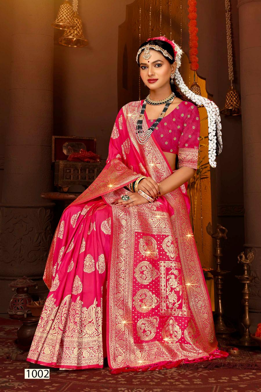 Saroj Dulhan silk swarovski vol.1 Soft silk saree in surat with price wholesale