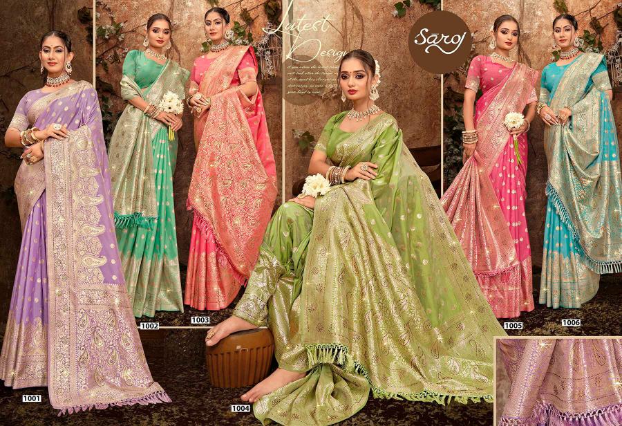 Saroj Dulhan silk swarovski vol.11 Soft silk saree in surat with price wholesale