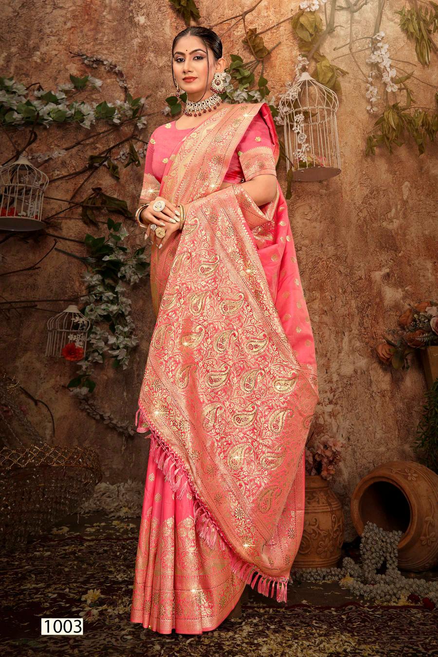 Saroj Dulhan silk swarovski vol.11 Soft silk saree in surat with price wholesale