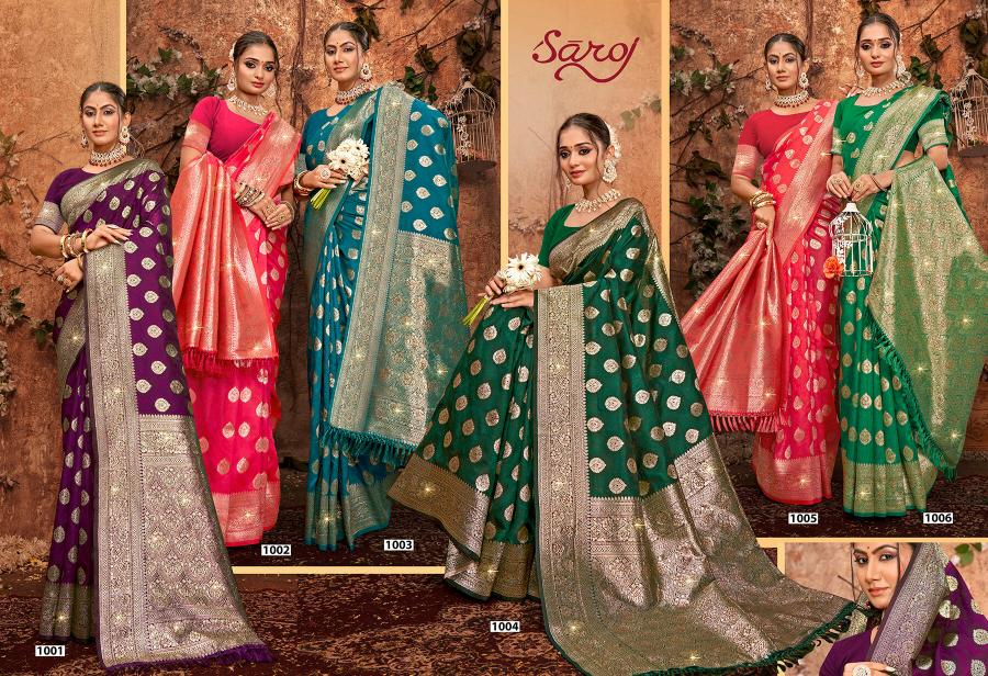 Saroj Dulhan silk swarovski vol.7 Soft silk saree in surat with price wholesale