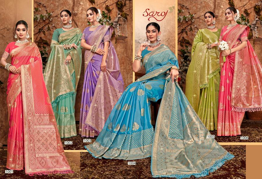 Saroj Dulhan silk swarovski vol.8 Soft silk saree in surat with price wholesale