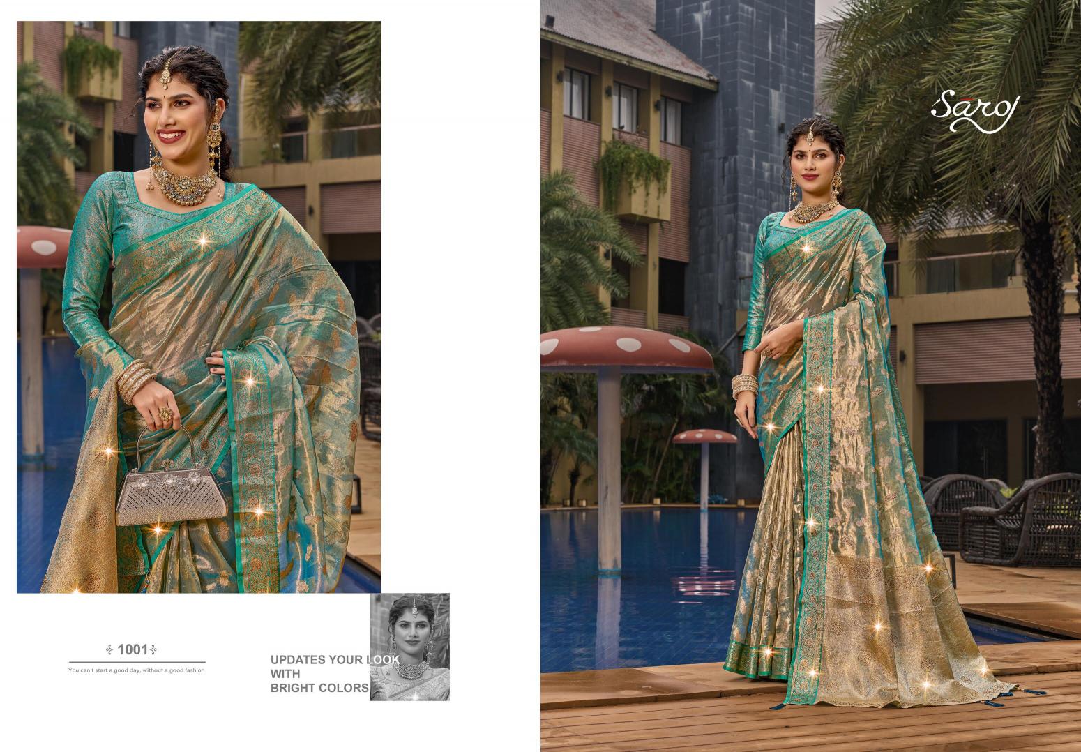 Saroj Lilly tissue vol.2 organza silk saree in surat with price wholesale