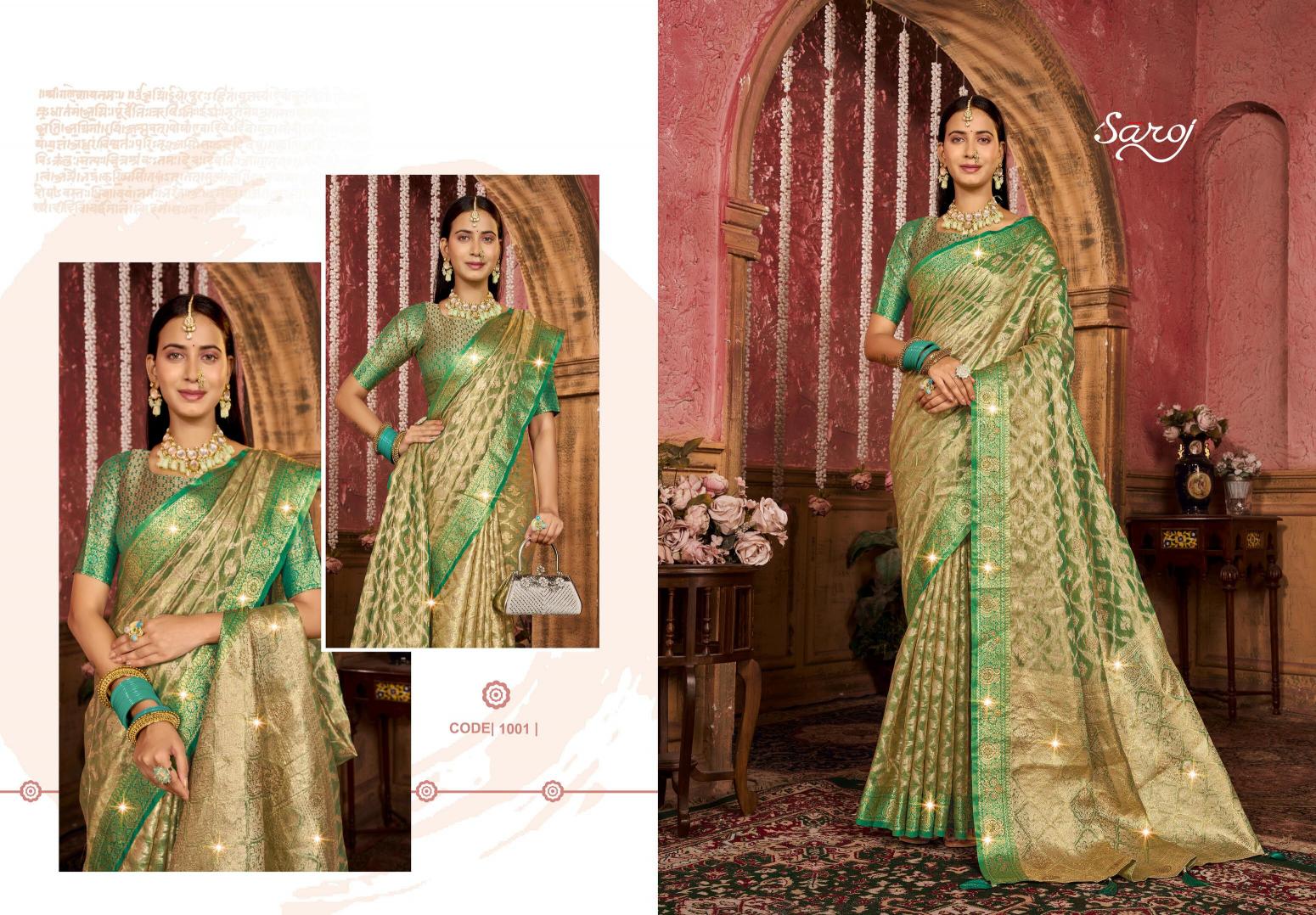 Saroj Lilly tissue vol.3 organza silk saree in surat with price wholesale