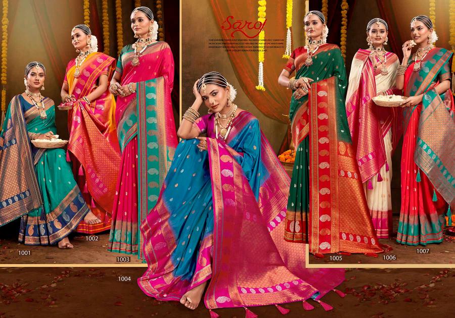 Saroj Meraki silk vol.1 50*600 silk saree in surat with price wholesale 