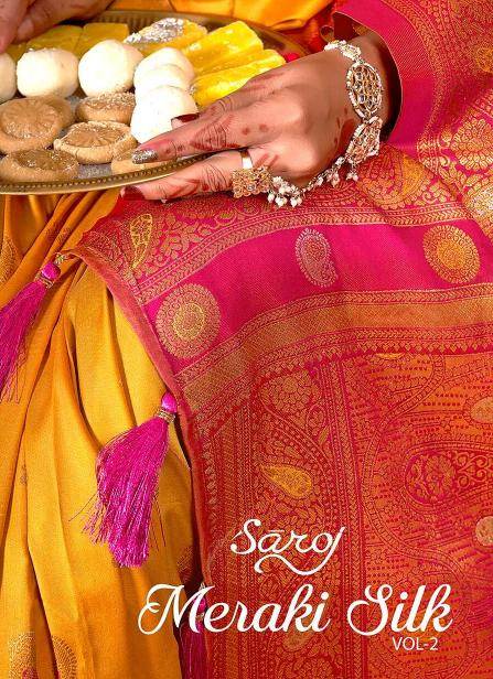 Saroj Meraki silk vol.2 50*600 silk saree in surat with price wholesale 