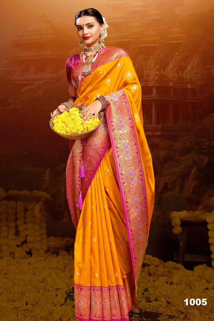 Saroj Meraki silk vol.3 50*600 silk saree in surat with price wholesale 