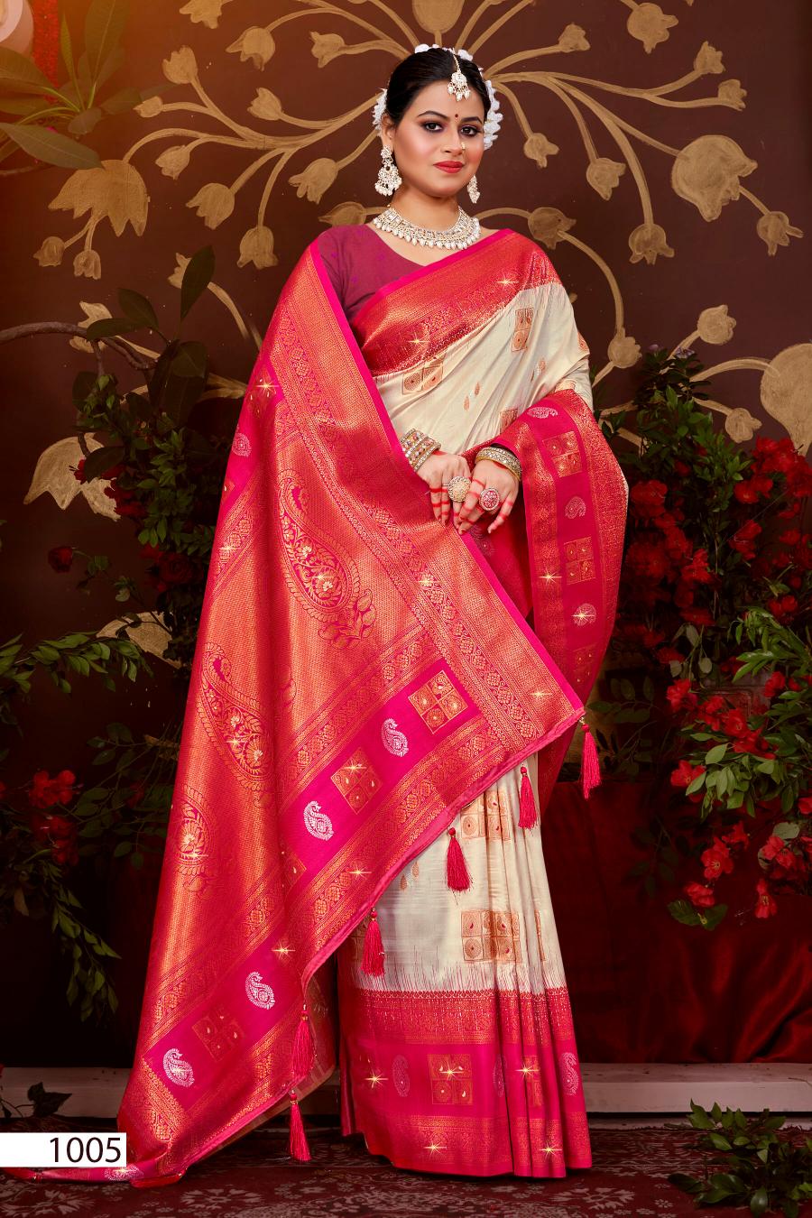 Saroj Meraki silk vol.5 50*600 silk saree in surat with price wholesale 