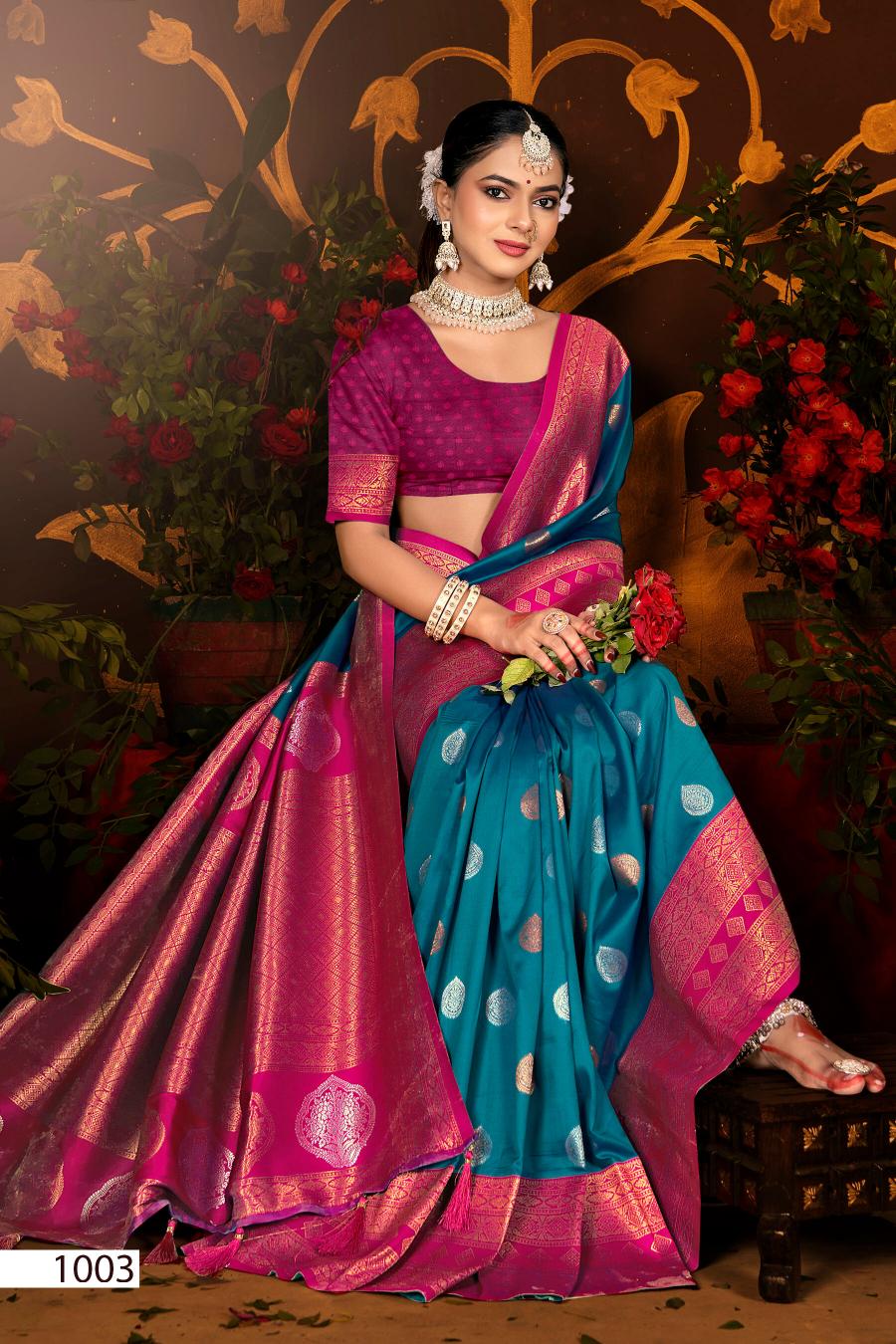 Saroj Meraki silk vol.6 50*600 silk saree in surat with price wholesale 