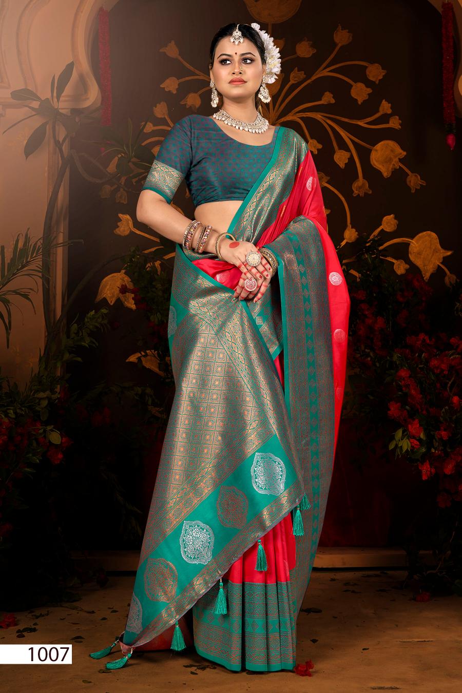 Saroj Meraki silk vol.6 50*600 silk saree in surat with price wholesale 