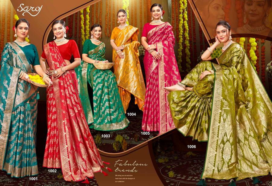 Saroj Milan Satin silk vol.3 Soft silk saree in surat with price wholesale