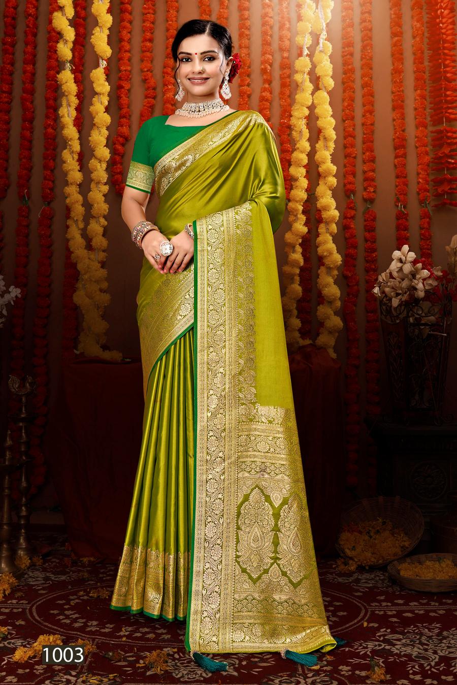 Saroj Milan Satin silk vol.5 Soft silk saree in surat with price wholesale