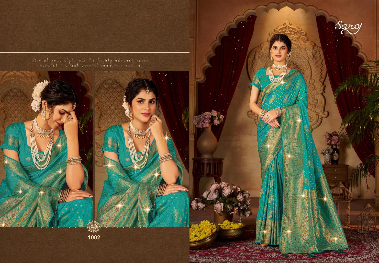 Saroj Peacock vol. 1 Creape silk saree in surat with price wholesale