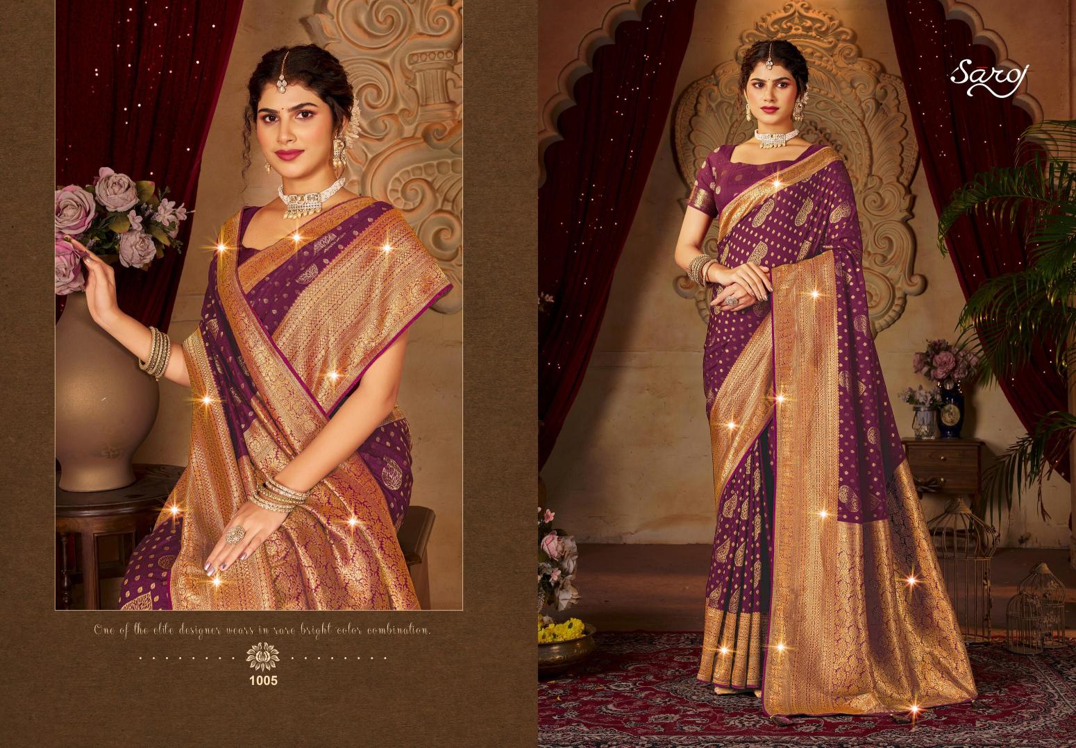 Saroj Peacock vol. 1 Creape silk saree in surat with price wholesale