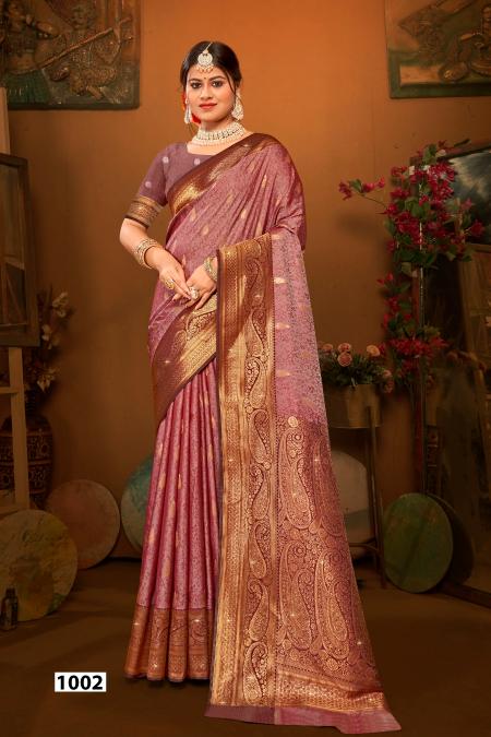 Saroj Pravya Silk Swarovski vol.1 50*600 silk saree in surat with price wholesale 