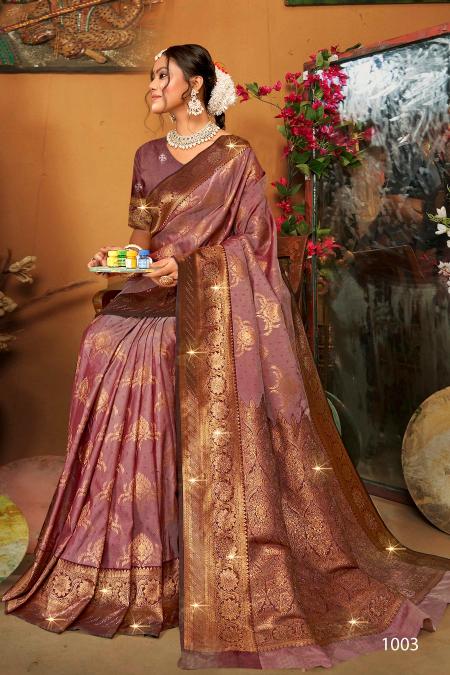 Saroj Pravya Silk Swarovski vol.2 50*600 silk saree in surat with price wholesale 