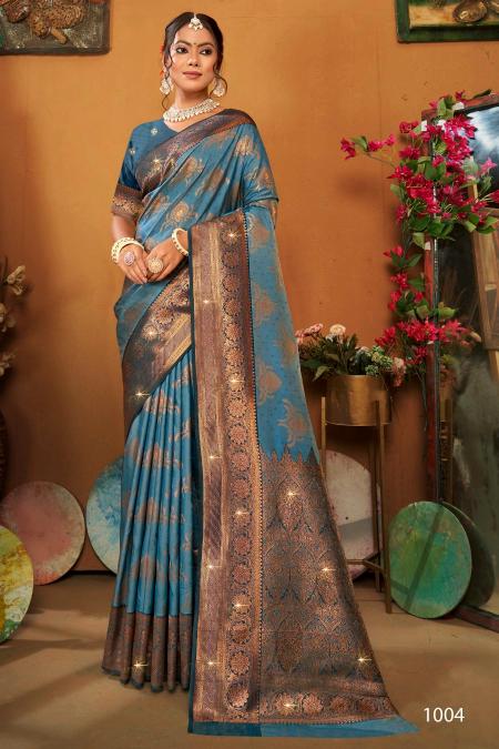 Saroj Pravya Silk Swarovski vol.2 50*600 silk saree in surat with price wholesale 