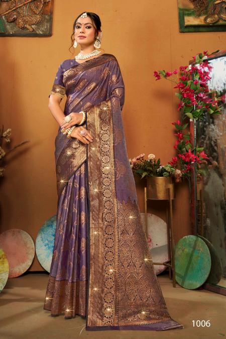 Saroj Pravya Silk Swarovski vol.2 50*600 silk saree in surat with price wholesale 