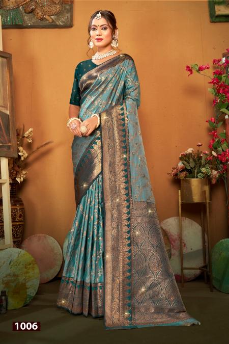 Saroj Pravya Silk Swarovski vol.3 50*600 silk saree in surat with price wholesale 