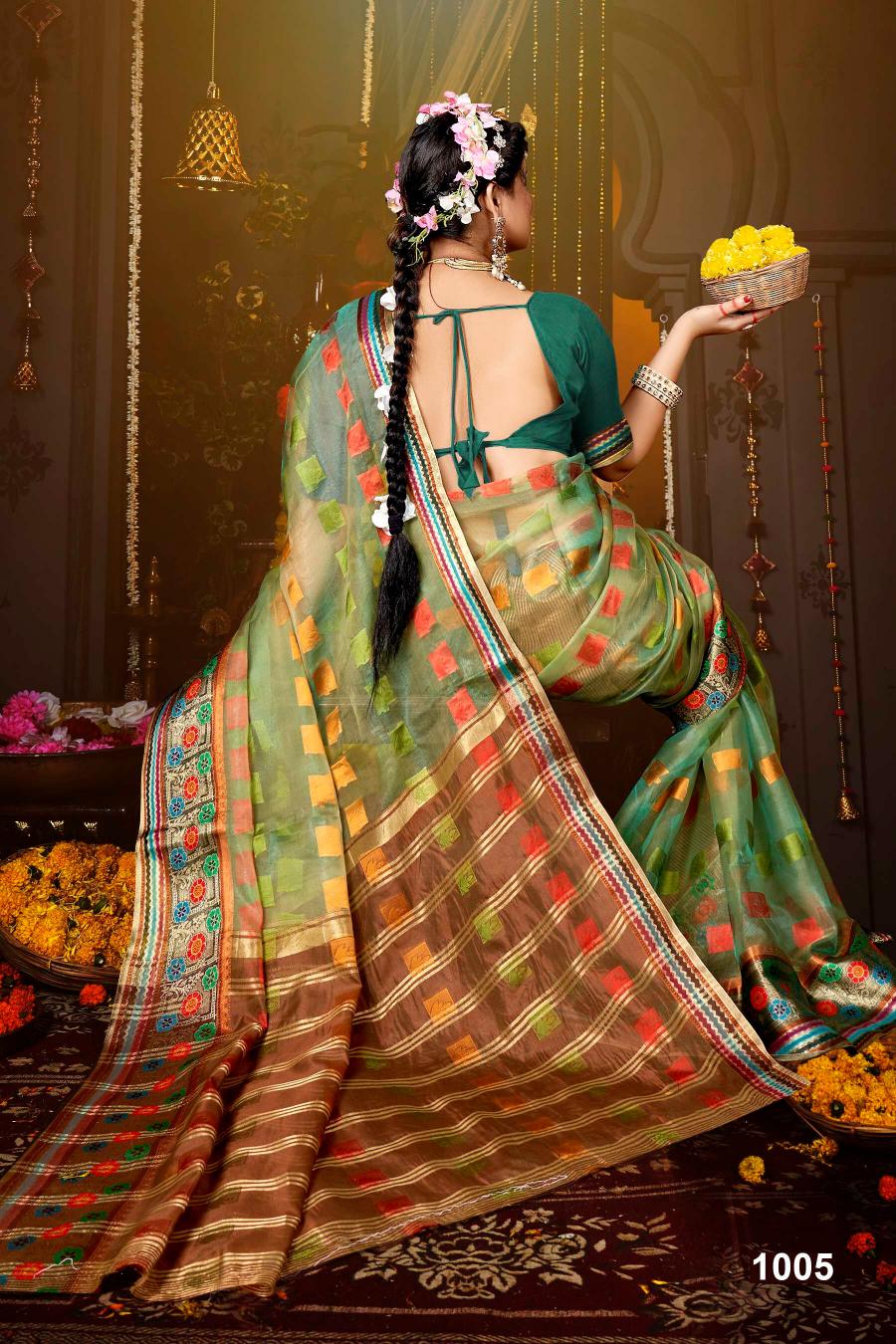 Saroj Pretty woman tissue vol.2 organza silk saree in surat with price wholesale 