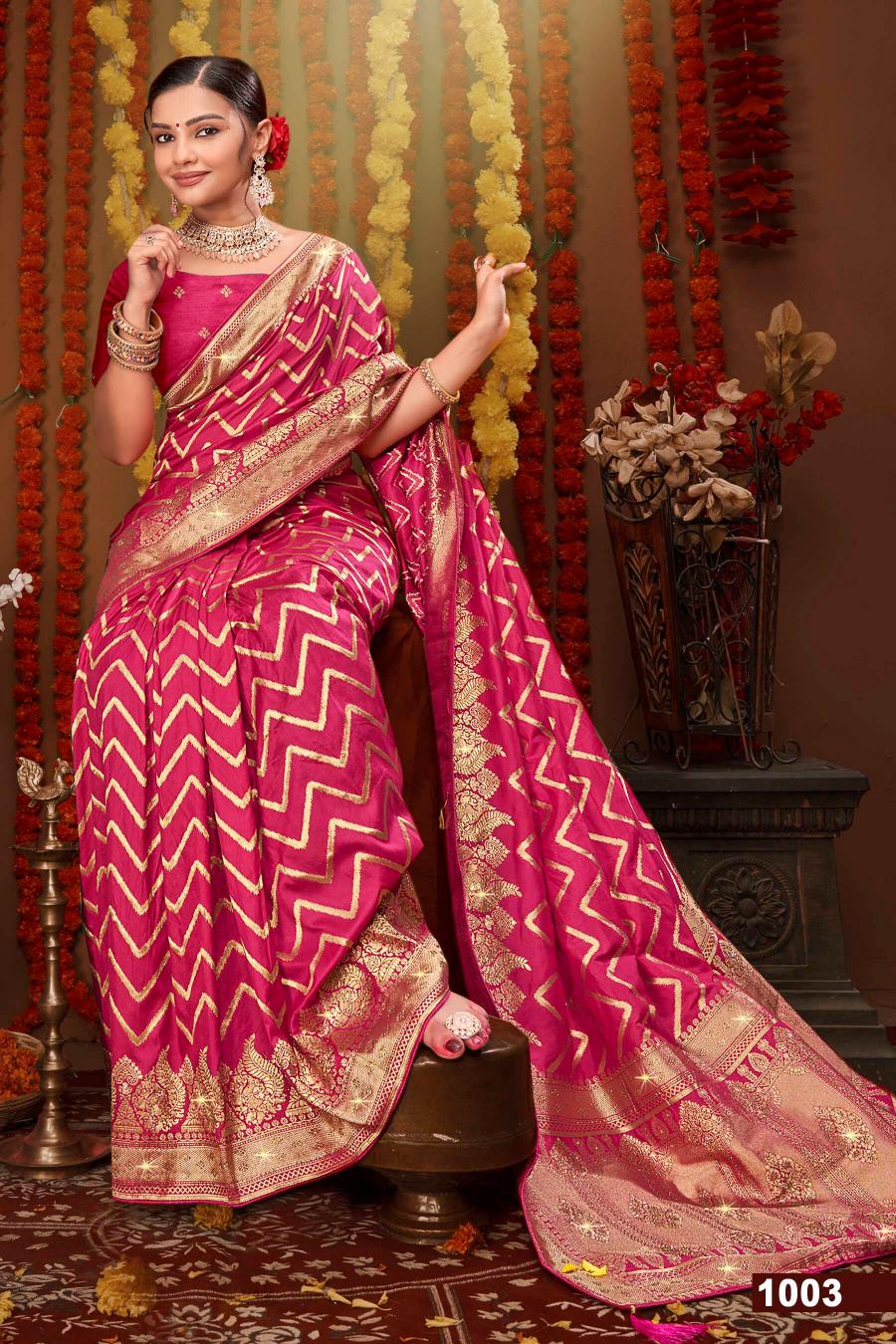 Saroj Raas Dola Sarovski vol.1 Soft silk saree in surat with price wholesale