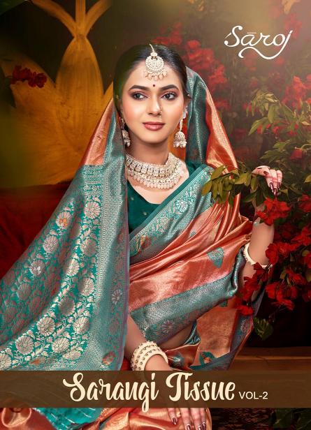 Saroj Sarangi tissue Vol.2 Soft orgnaza silk saree in surat with price wholesale 