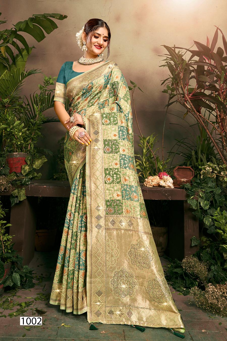 Saroj Tilak organza swarovski vol.1 tissue organza silk saree  in surat with price wholesale 