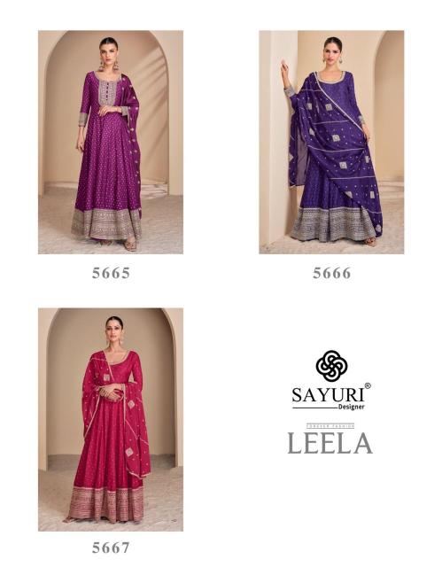 Sayuri Leela Pure Viscose Jacquard Anarkali kurti models india