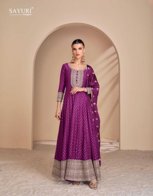 Sayuri Leela Pure Viscose Jacquard Anarkali kurti models india