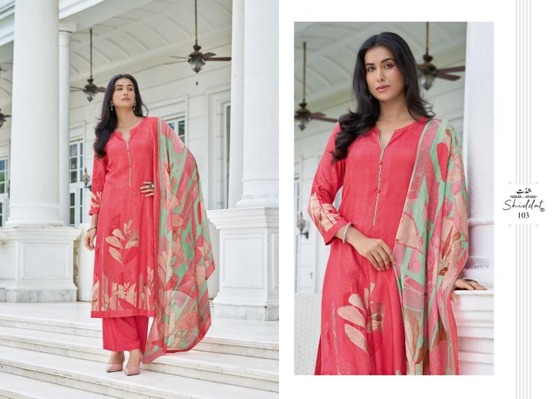 Shiddat Raisa Pashmina Digital Printed Salwar Kameez Wholesale Catalog