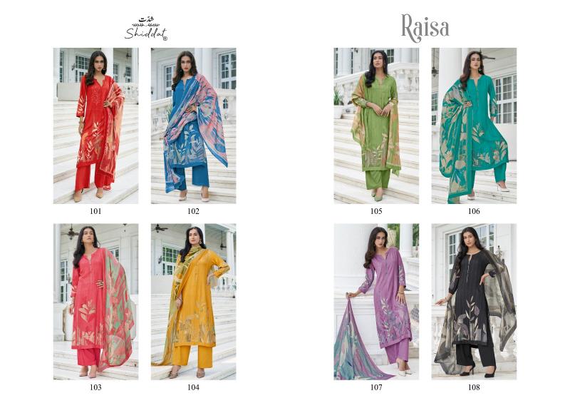 Shiddat Raisa Pashmina Digital Printed Salwar Kameez Wholesale Catalog