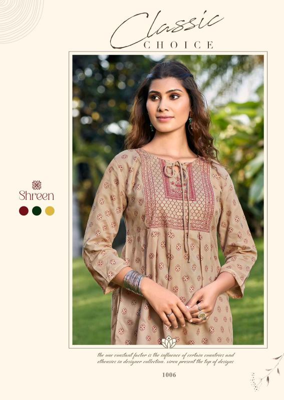 Shreen Fashion 4 You Vol 6 Kurti Short Fab India