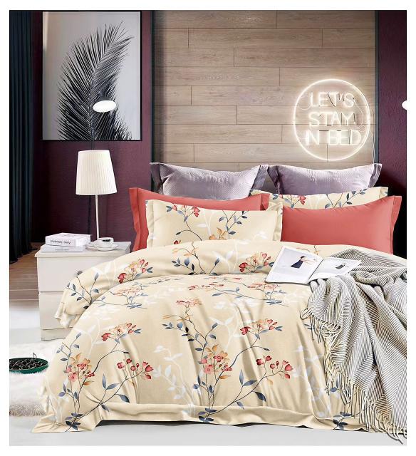 SIARA ( 1B + 2P ) DOUBLEBED QUEEN SIZE BEDSHEET