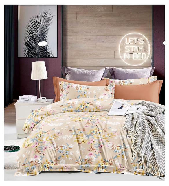 SIARA ( 1B + 2P ) DOUBLEBED QUEEN SIZE BEDSHEET