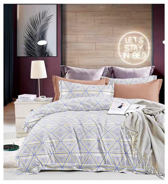 SIARA ( 1B + 2P ) DOUBLEBED QUEEN SIZE BEDSHEET