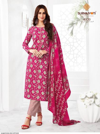 Suryajyoti Trendy Vol-63 – Kurti Pant With Dupatta - Wholesale Catalog