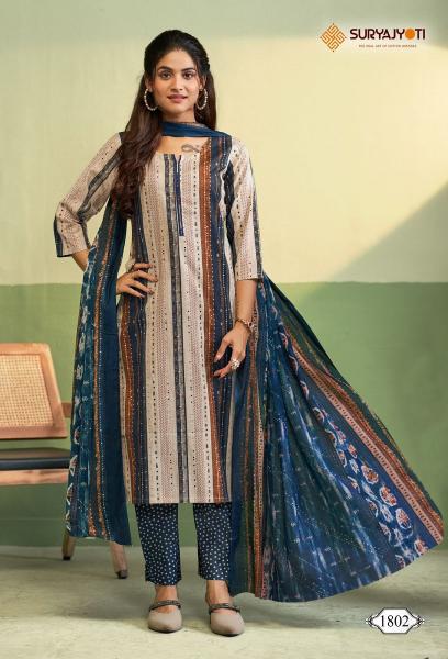 Suryajyoti Zion Cotton Vol-18 – Kurti Pant With Dupatta - Wholesale Catalog