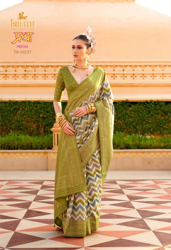 Trirath Pratha Silk Printed Fancy Surat Saree Market Wholesale address