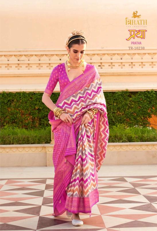 Trirath Pratha Silk Printed Fancy Surat Saree Market Wholesale address