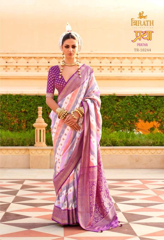 Trirath Pratha Silk Printed Fancy Surat Saree Market Wholesale address