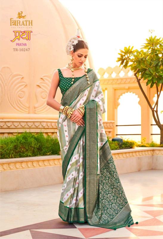 Trirath Pratha Silk Printed Fancy Surat Saree Market Wholesale address